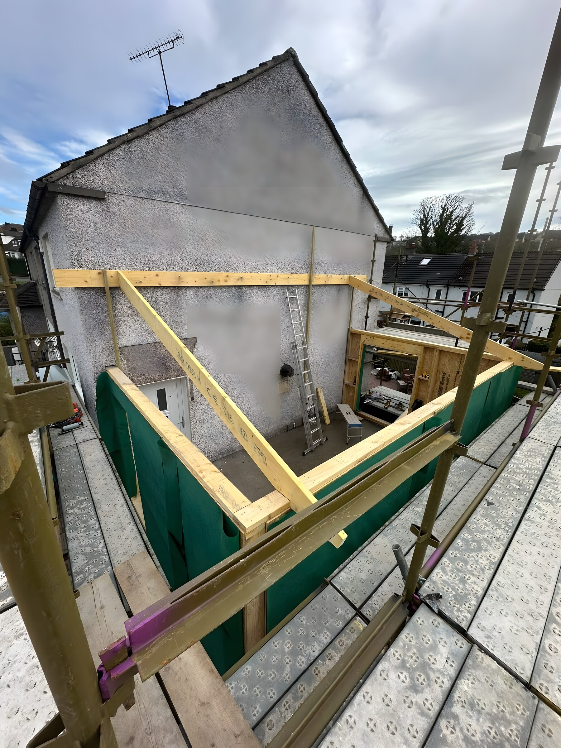 Wall plate on, ready for the roof